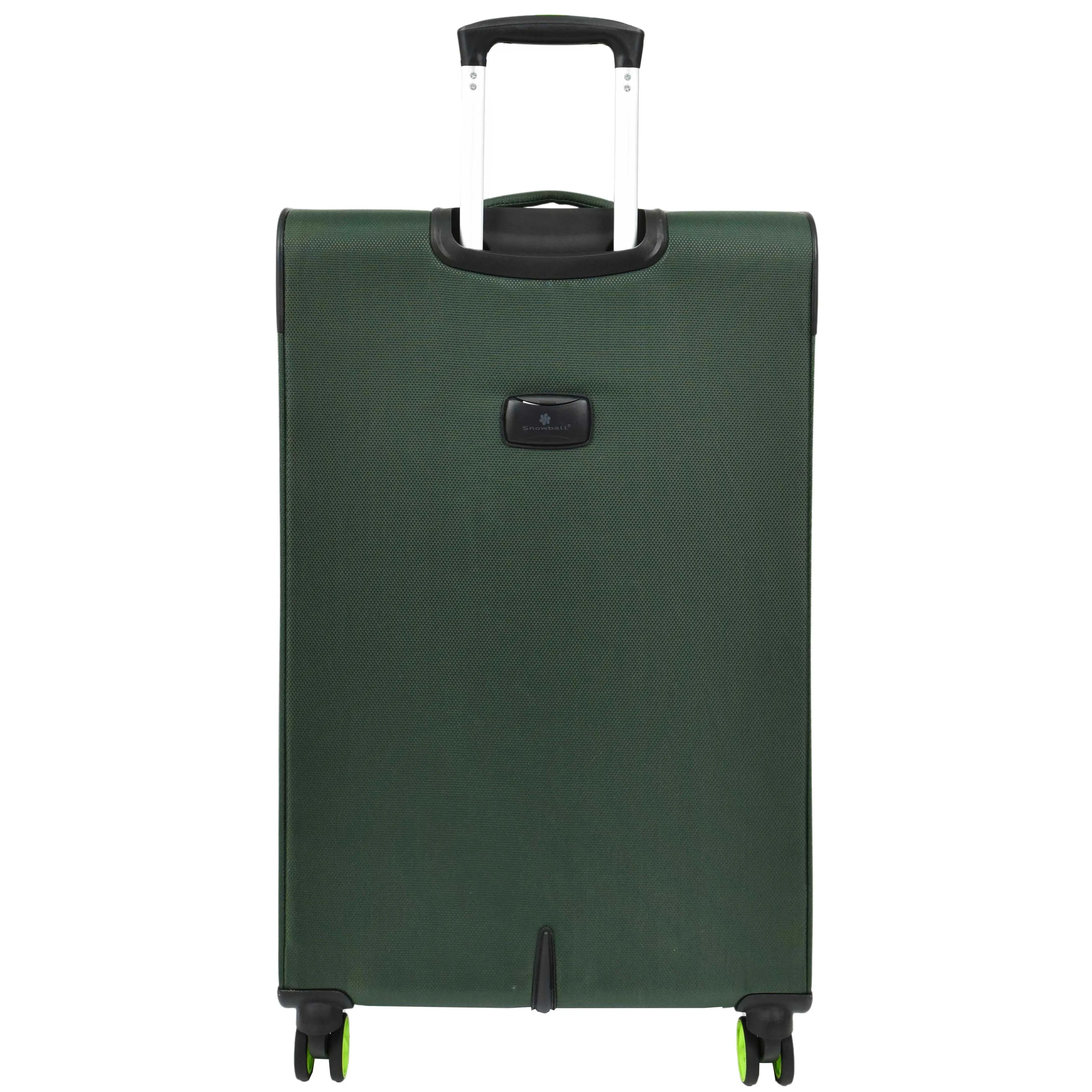 DR627 Eight Spinner Wheeled Soft Expandable Suitcase Green