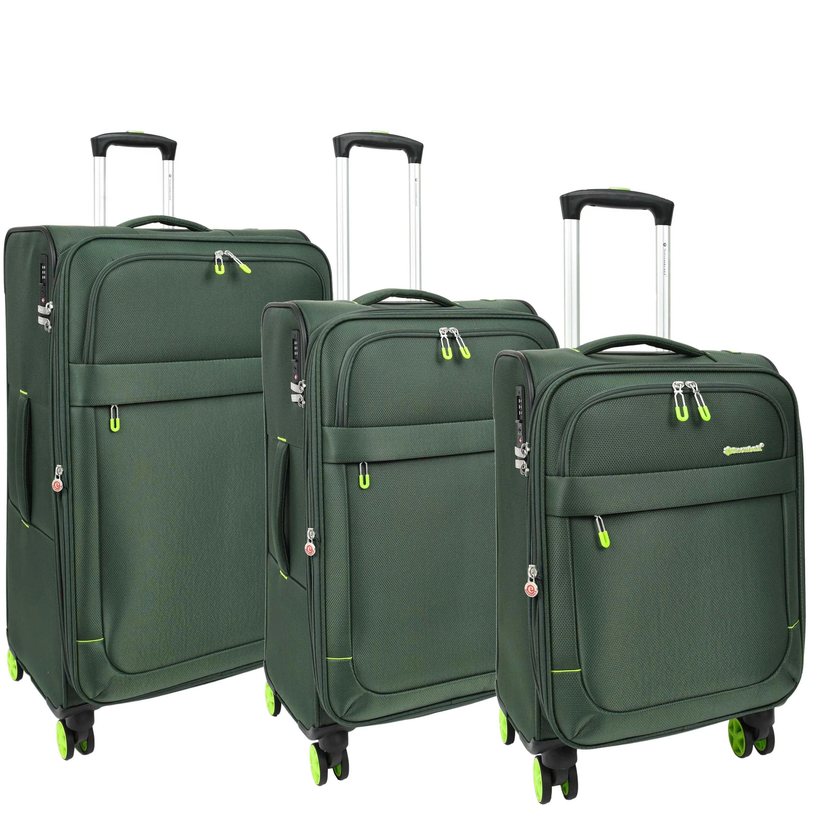 DR627 Eight Spinner Wheeled Soft Expandable Suitcase Green