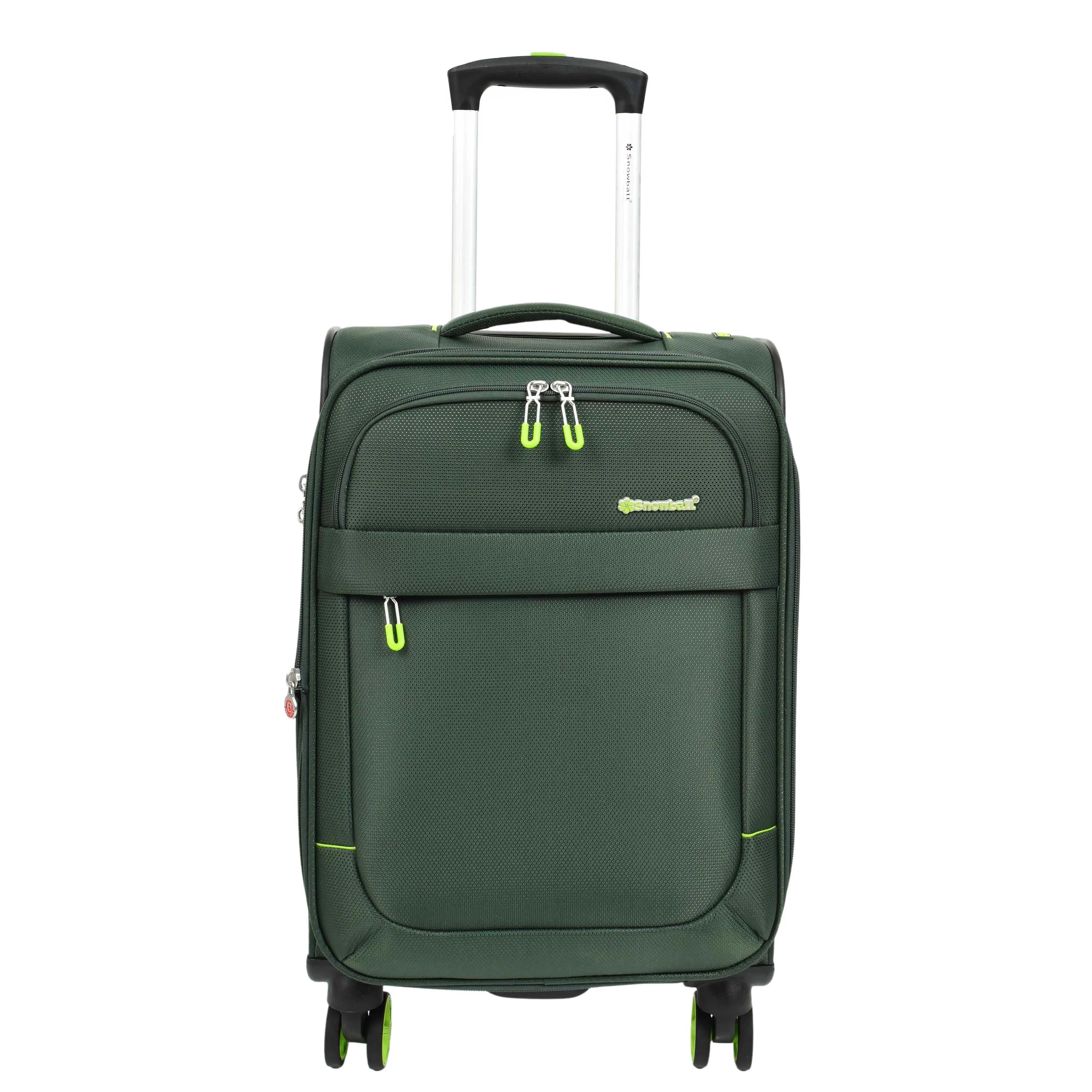 DR627 Eight Spinner Wheeled Soft Expandable Suitcase Green