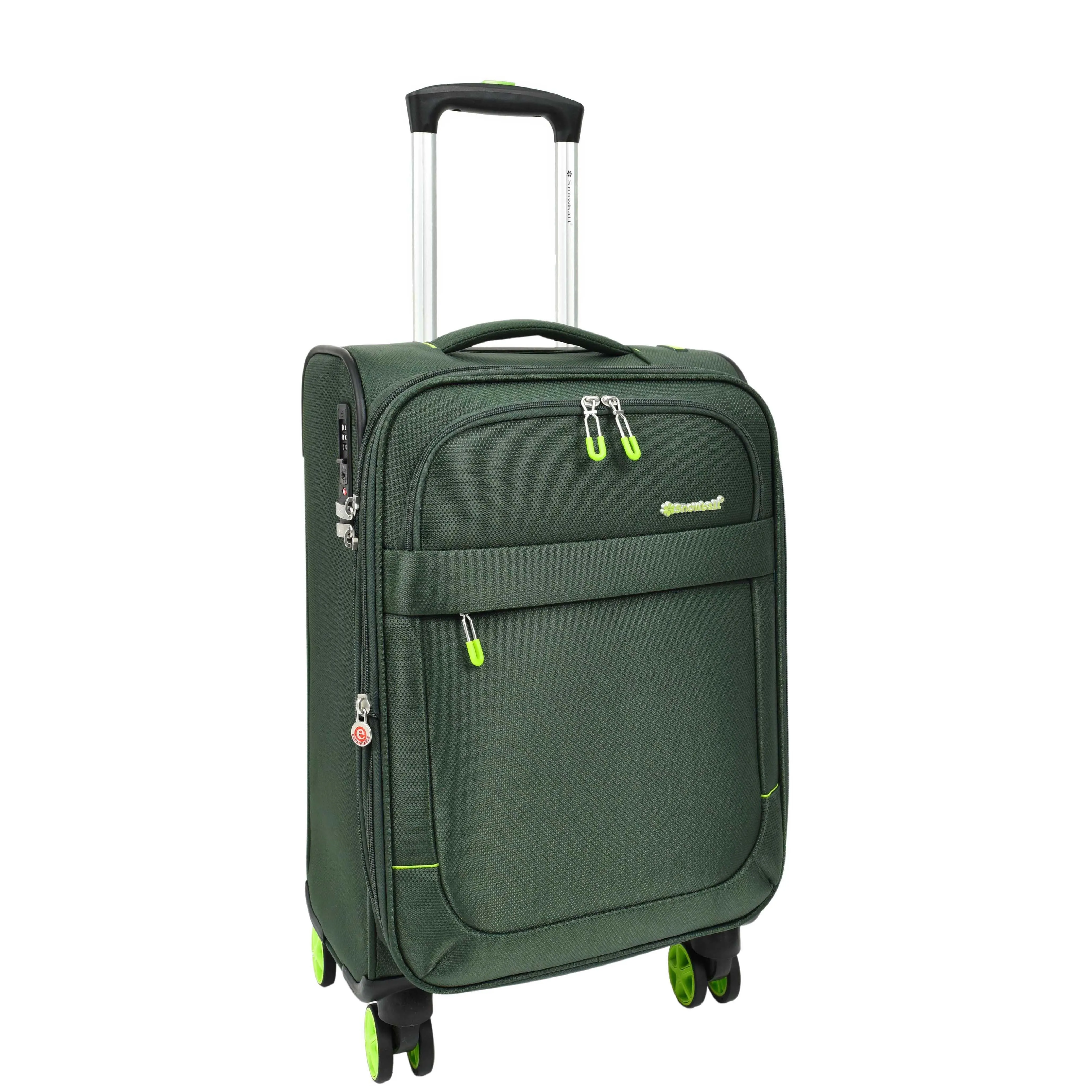 DR627 Eight Spinner Wheeled Soft Expandable Suitcase Green