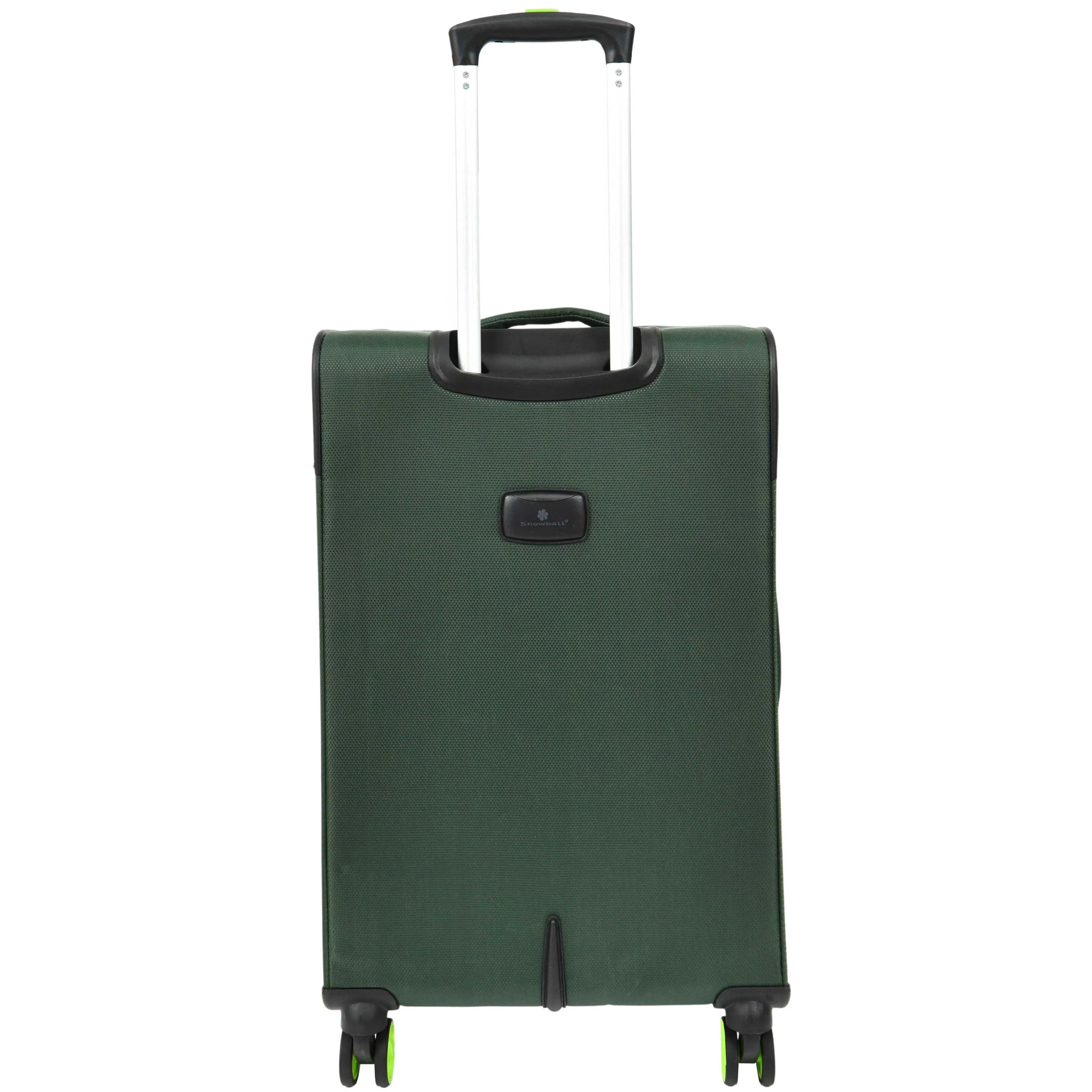 DR627 Eight Spinner Wheeled Soft Expandable Suitcase Green