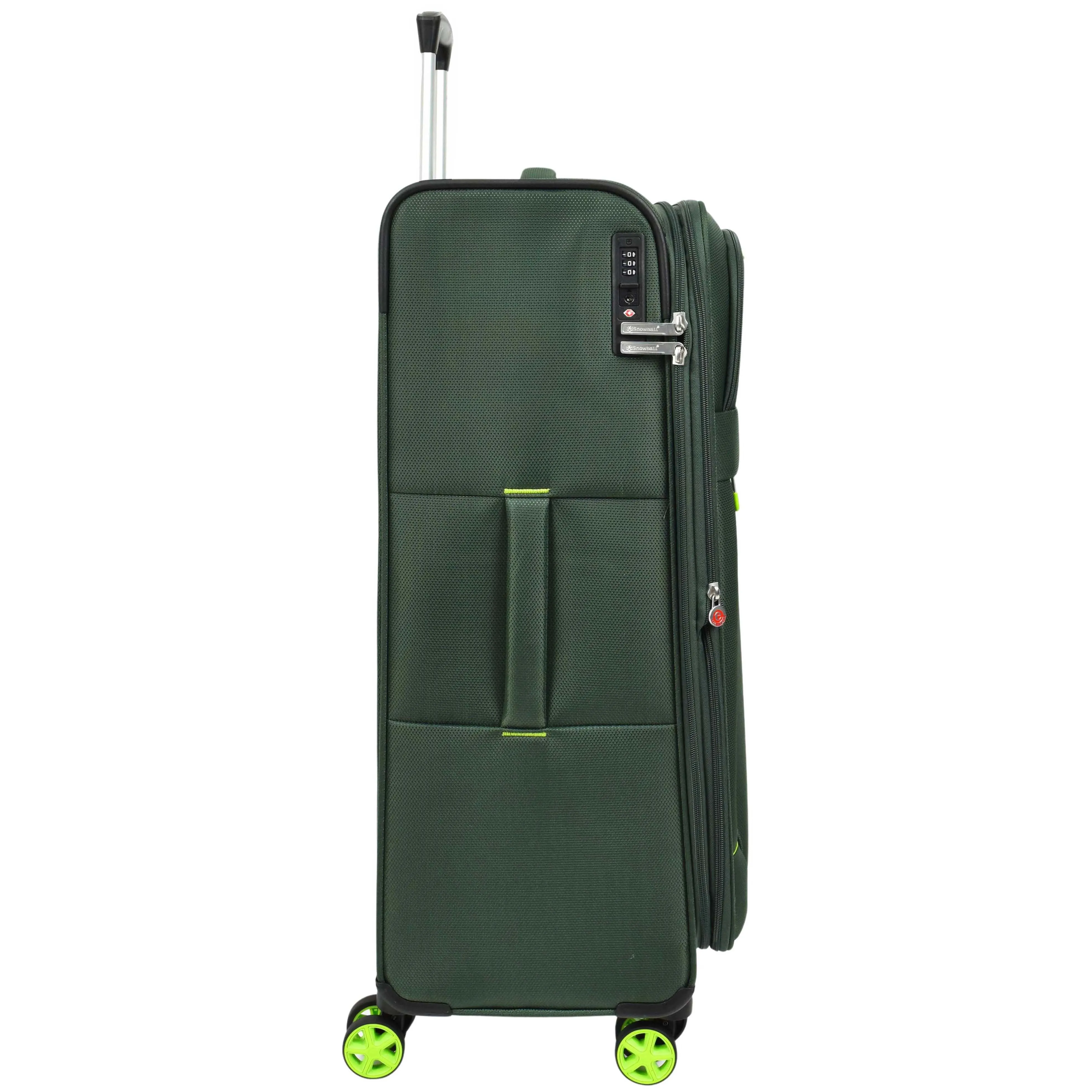 DR627 Eight Spinner Wheeled Soft Expandable Suitcase Green
