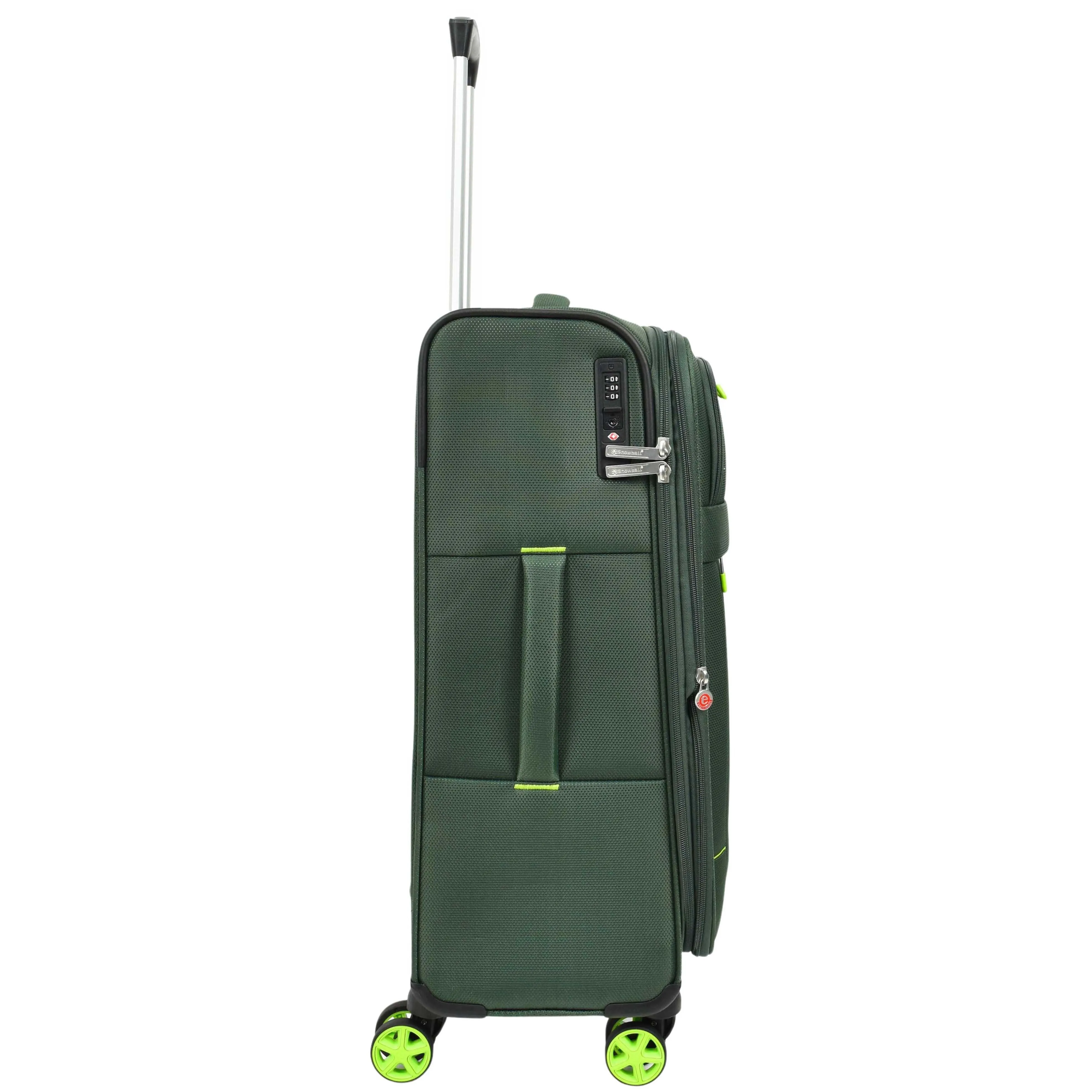 DR627 Eight Spinner Wheeled Soft Expandable Suitcase Green