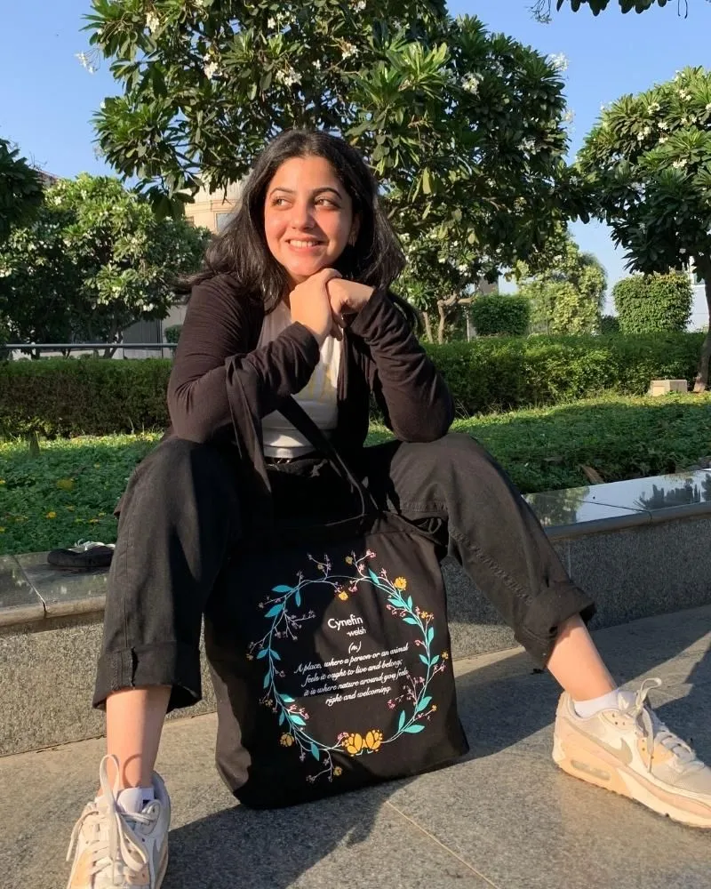 Large Zipper Tote Bag - Cynefin