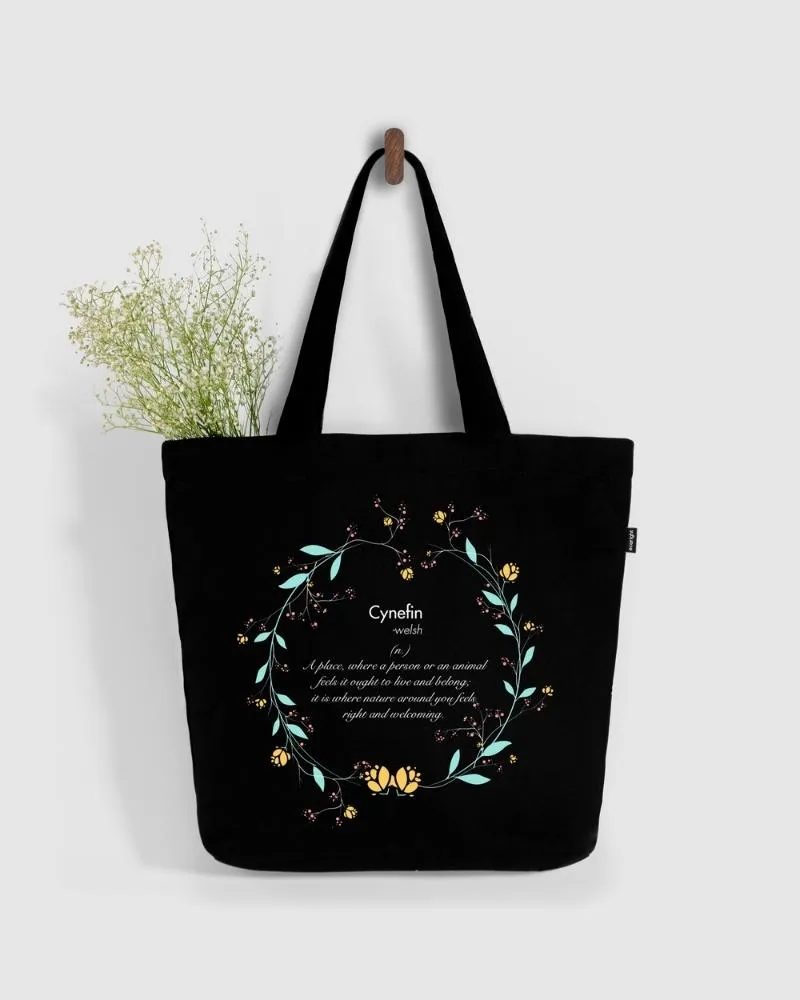 Large Zipper Tote Bag - Cynefin