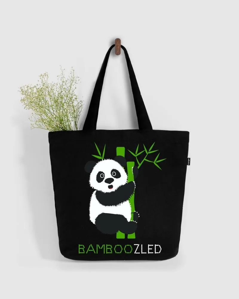 Large Zipper Tote Bag (Pack of 5) - Bamboozled Panda