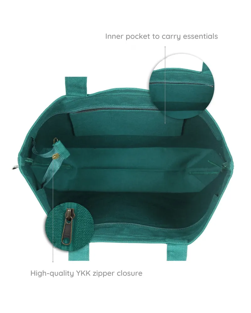 Large Zipper Tote Bag - Spectacular DragonFly