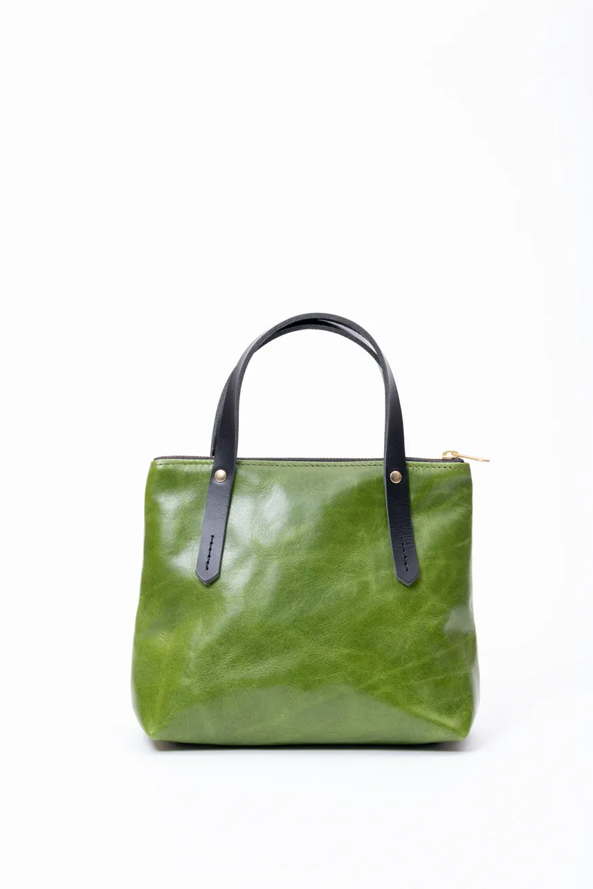 Leather handbag with crossbody strap PAPINEAU model