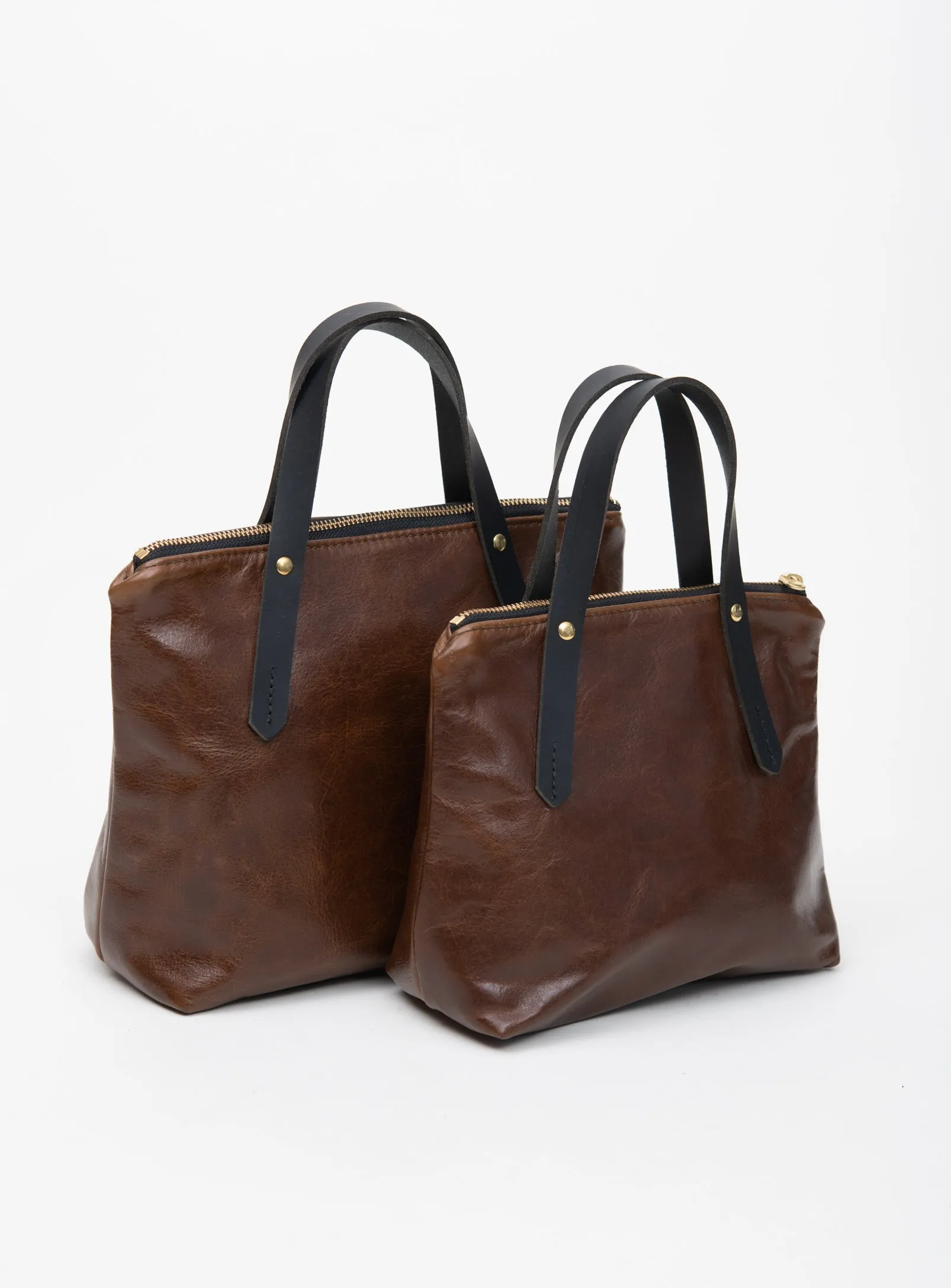 Leather handbag with crossbody strap PAPINEAU model