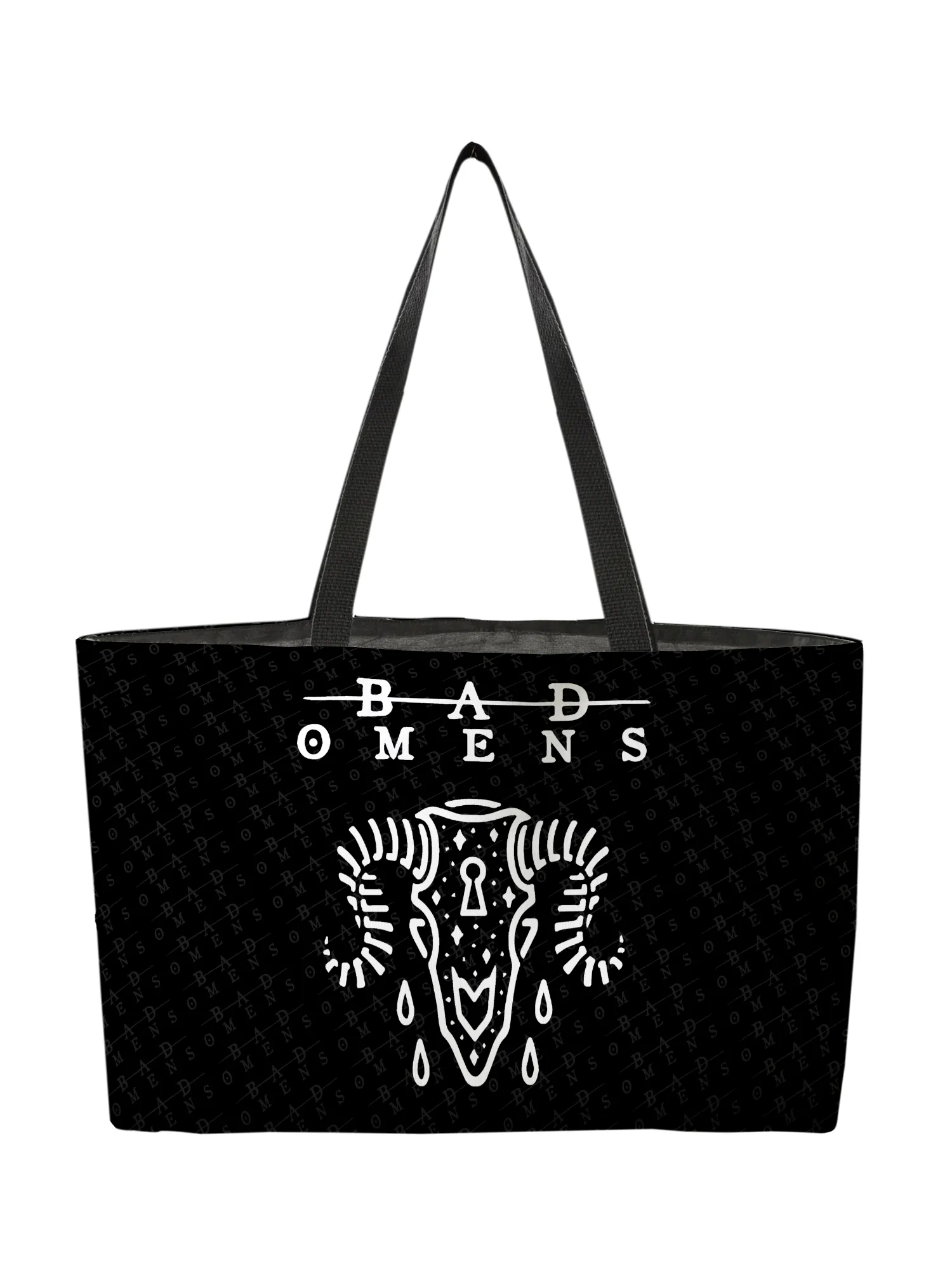 Rocksax Bad Omens Webbing Handled Beach/Shopper Tote - Ramskull