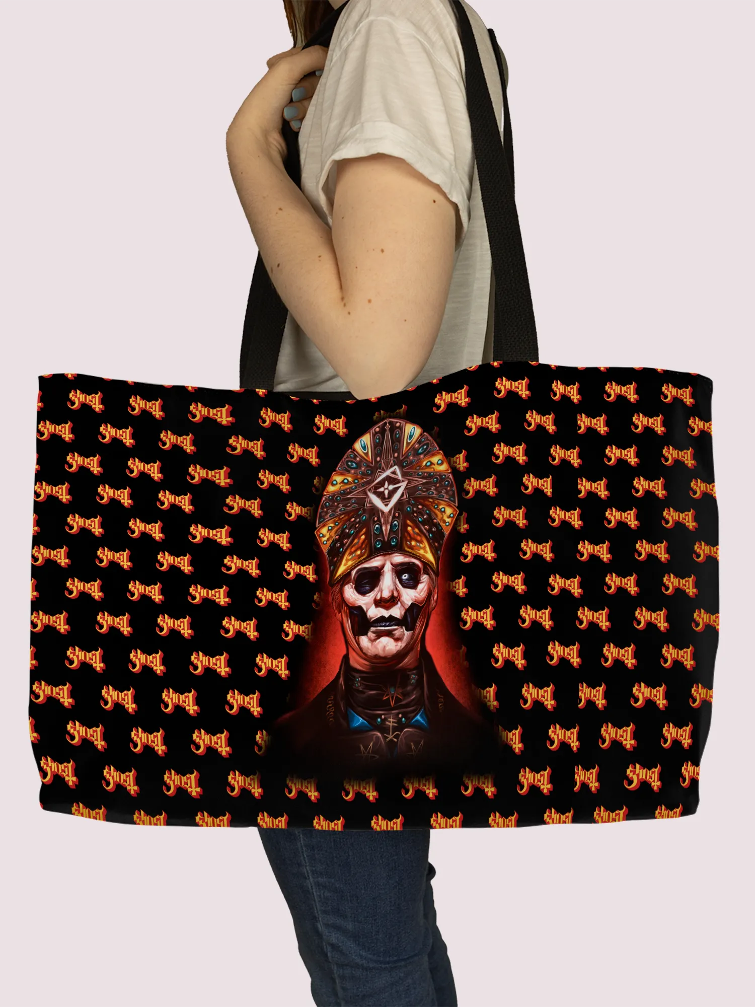 Rocksax Ghost Webbing Handled Beach/Shopper Bag - Cardinal
