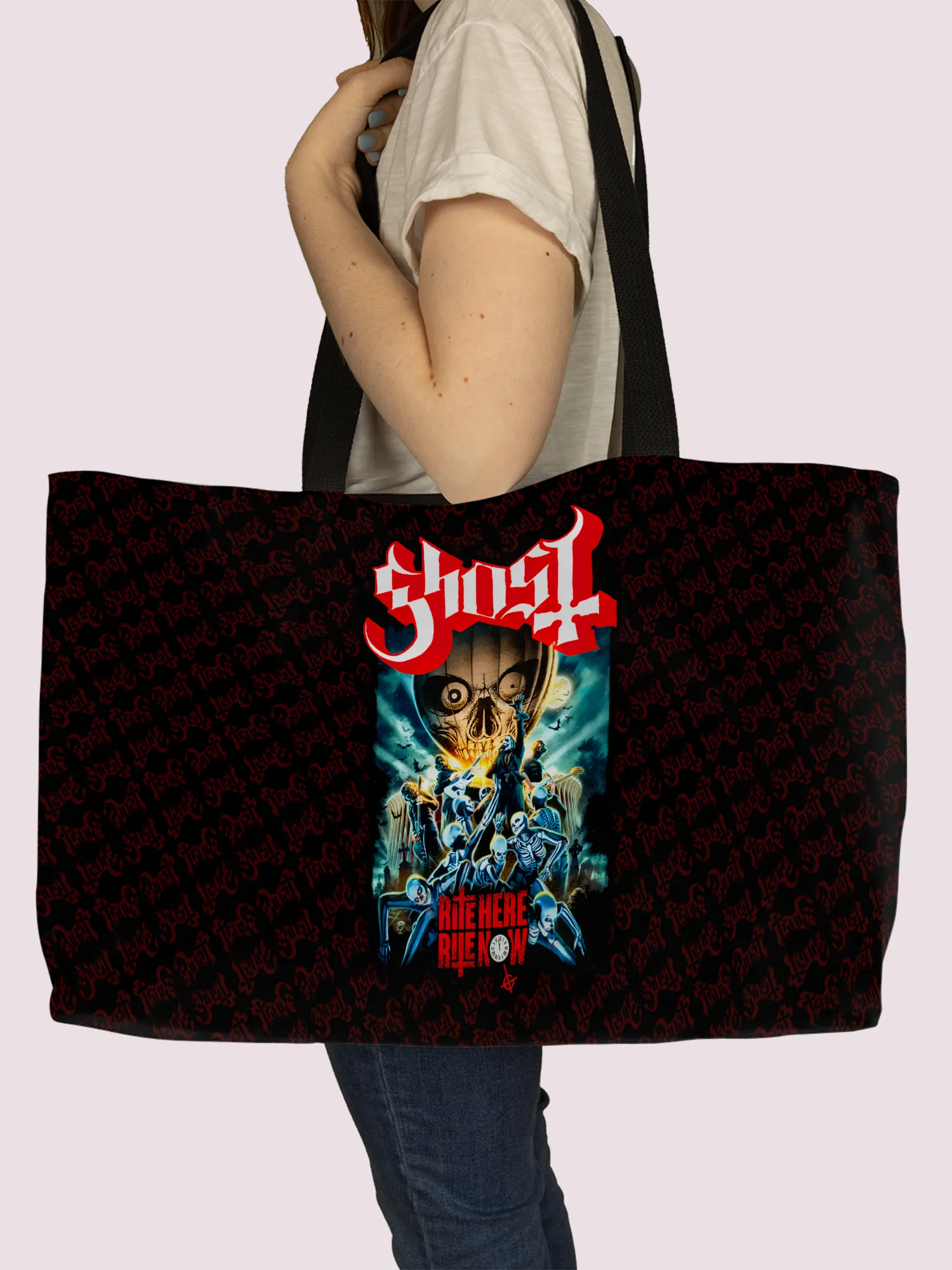 Rocksax Ghost Webbing Handled Shopper/Tote - Rite Here, Rite Now