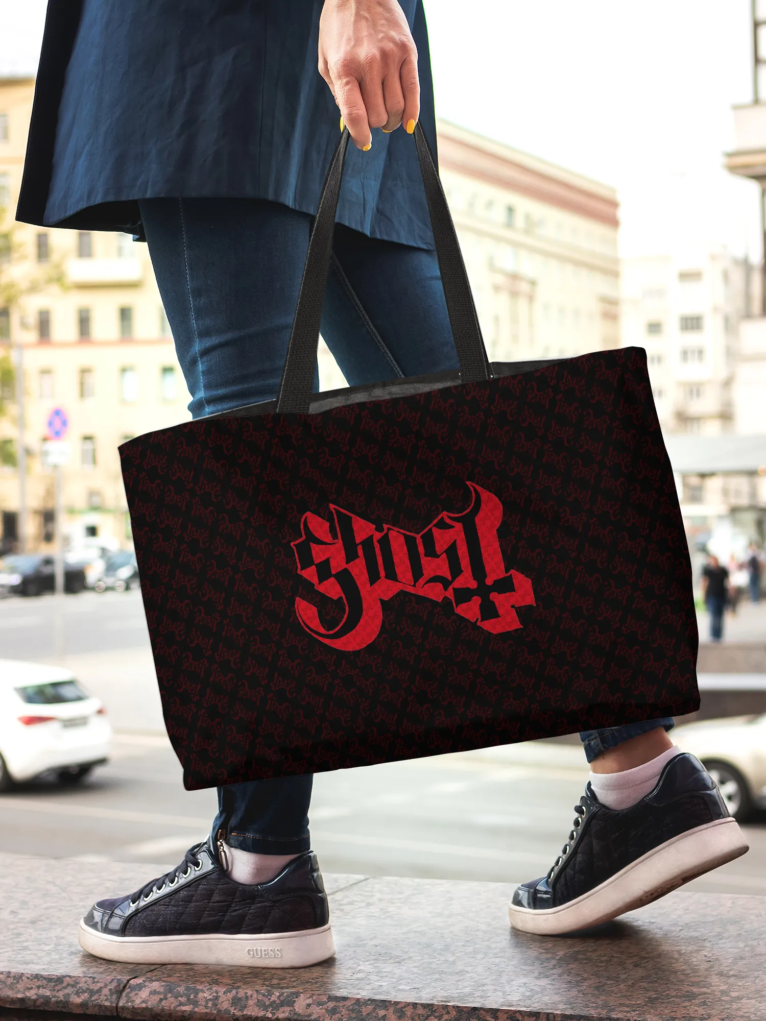 Rocksax Ghost Webbing Handled Shopper/Tote - Rite Here, Rite Now