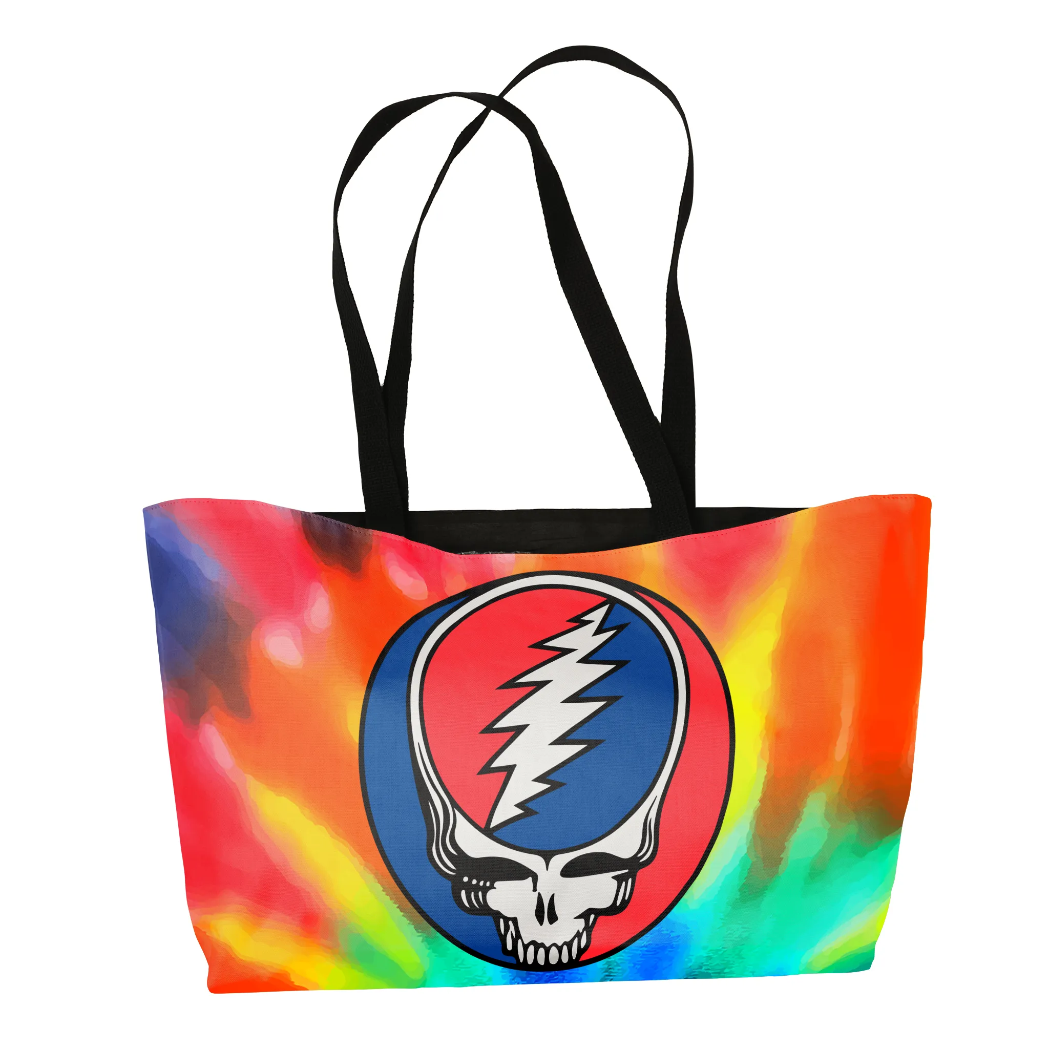 Rocksax Grateful Dead Webbing Handled Beach/Shopper Bag - Steal Your Face