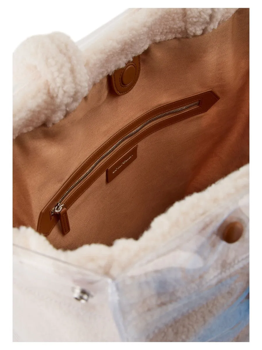 Shopper doppia in pvc e tessuto teddy Capsule Chalet