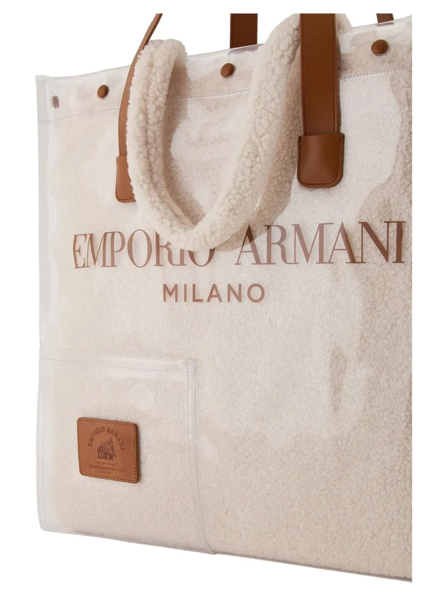 Shopper doppia in pvc e tessuto teddy Capsule Chalet
