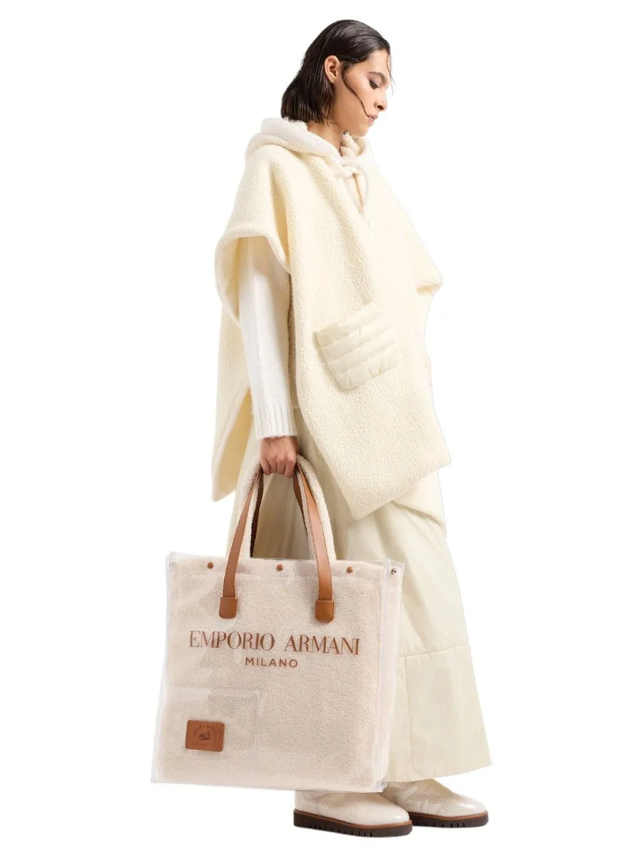 Shopper doppia in pvc e tessuto teddy Capsule Chalet