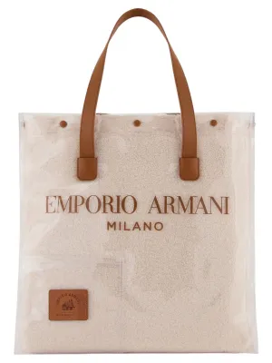 Shopper doppia in pvc e tessuto teddy Capsule Chalet