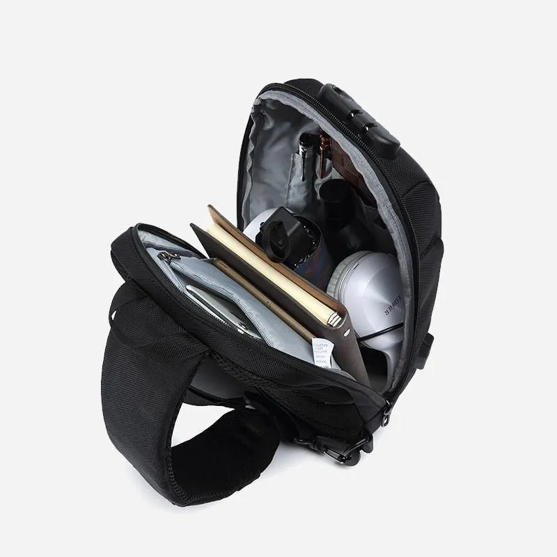 Sling Bag Crossbody Anti-Theft Lockable