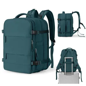 Sohiwoo Weekender Carry on Backpack,45L Expandable Travel Backpack Convertible Briefcase, Water Resistant  Laptop Backpack for Men Women