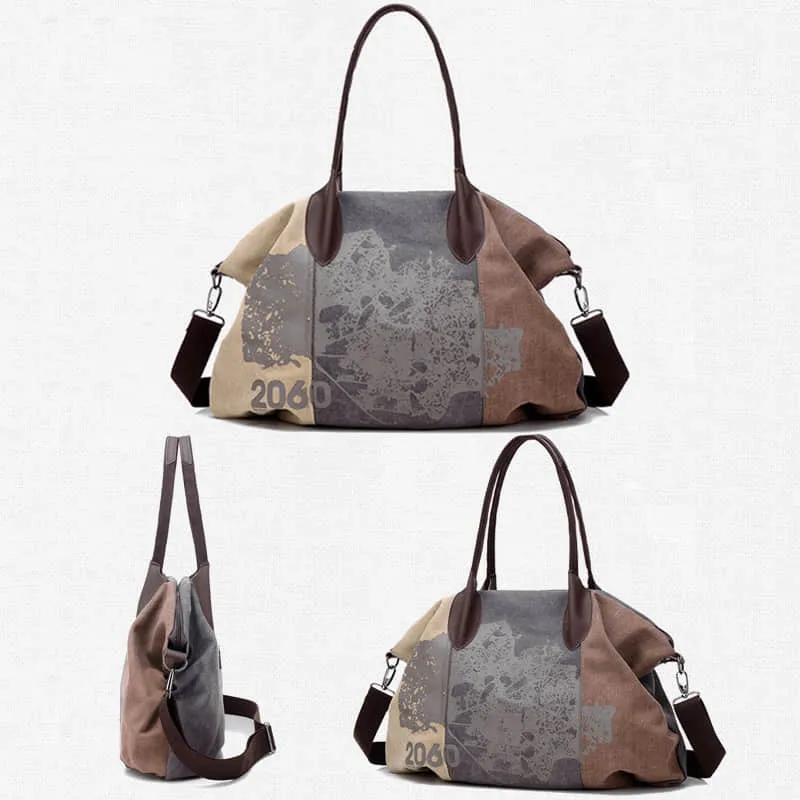 Tote bag single shoulder messenger bag casual lady graffiti big bag