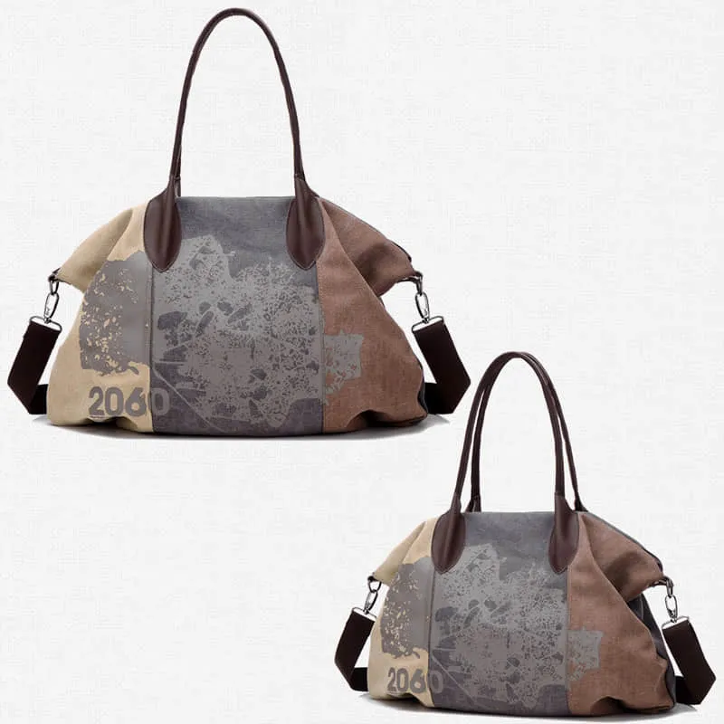 Tote bag single shoulder messenger bag casual lady graffiti big bag