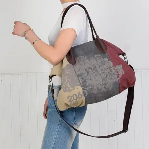 Tote bag single shoulder messenger bag casual lady graffiti big bag
