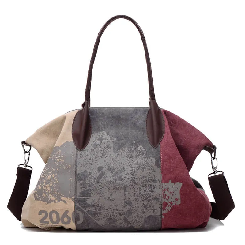 Tote bag single shoulder messenger bag casual lady graffiti big bag