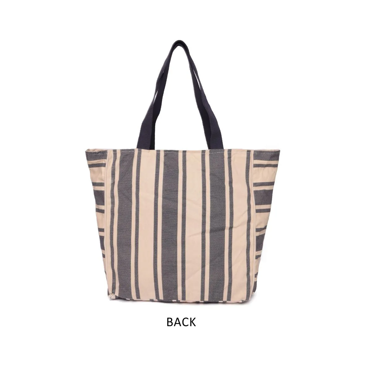 Women Blue Stripe Print Oversized Shopper Bag