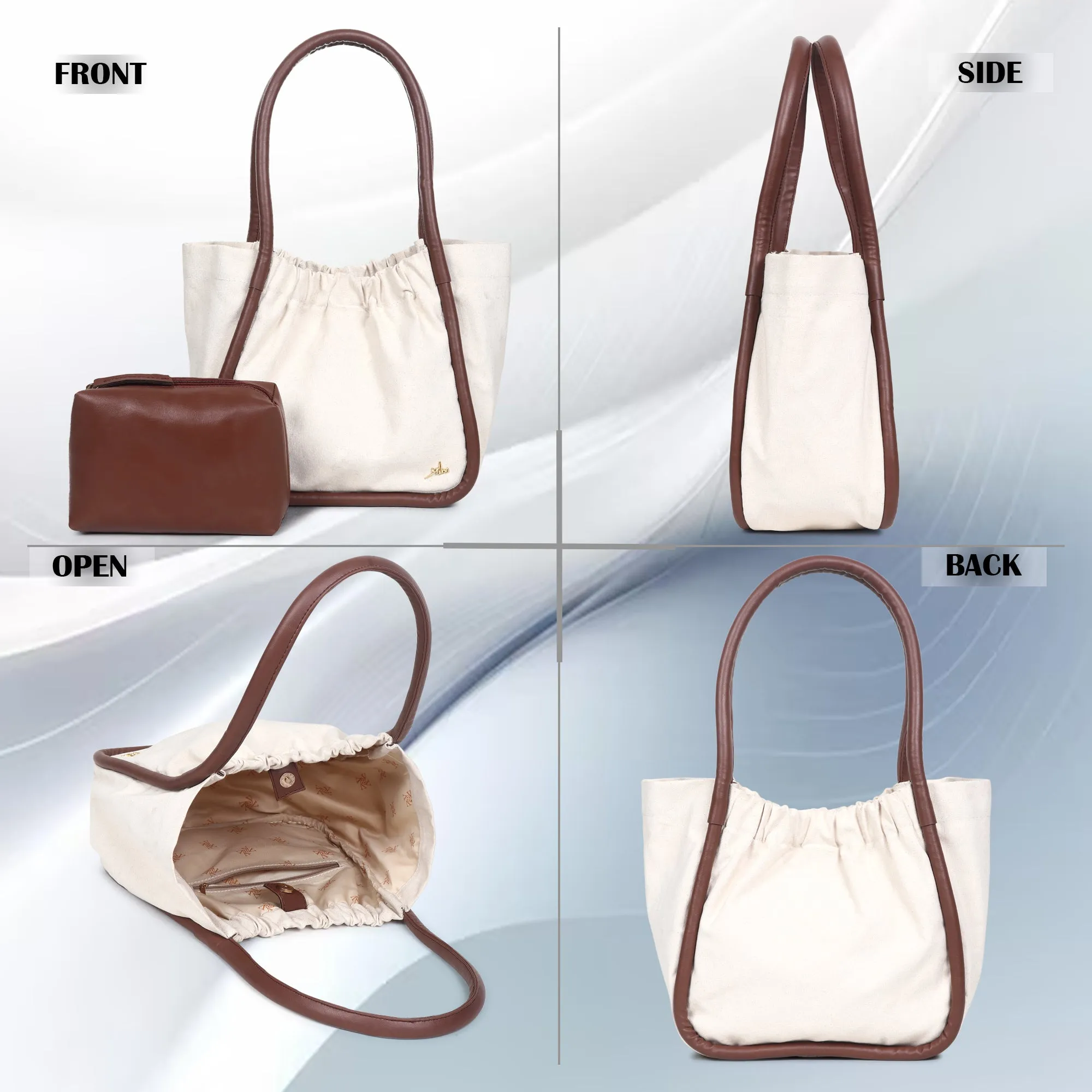 Women Color blocked Medium Solid Shoulder Bag with Pouch