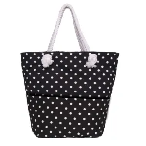 Women Dot Print Oversized Shopper Bag