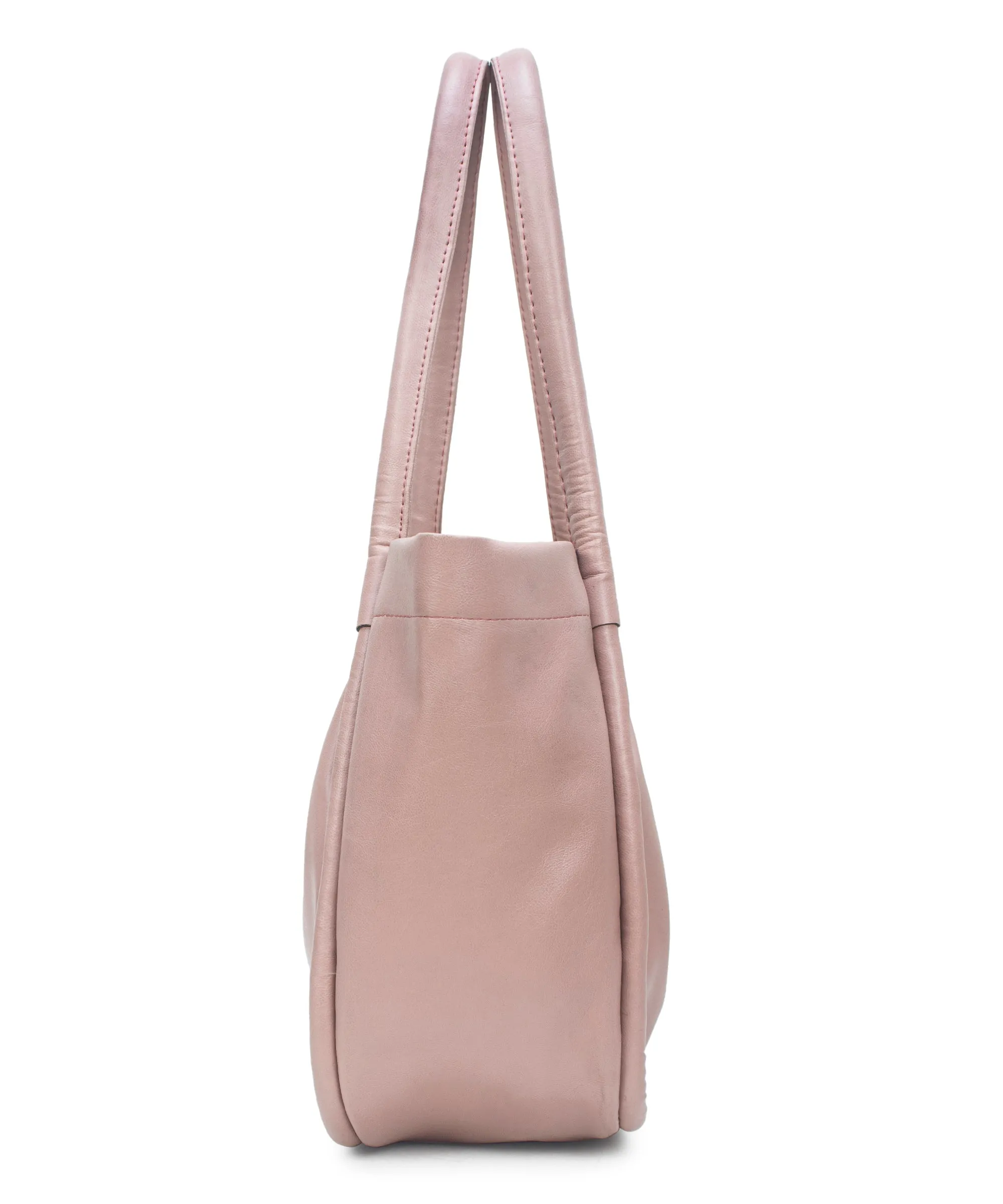 Women Pink Medium Solid Shoulder Bag with Pouch