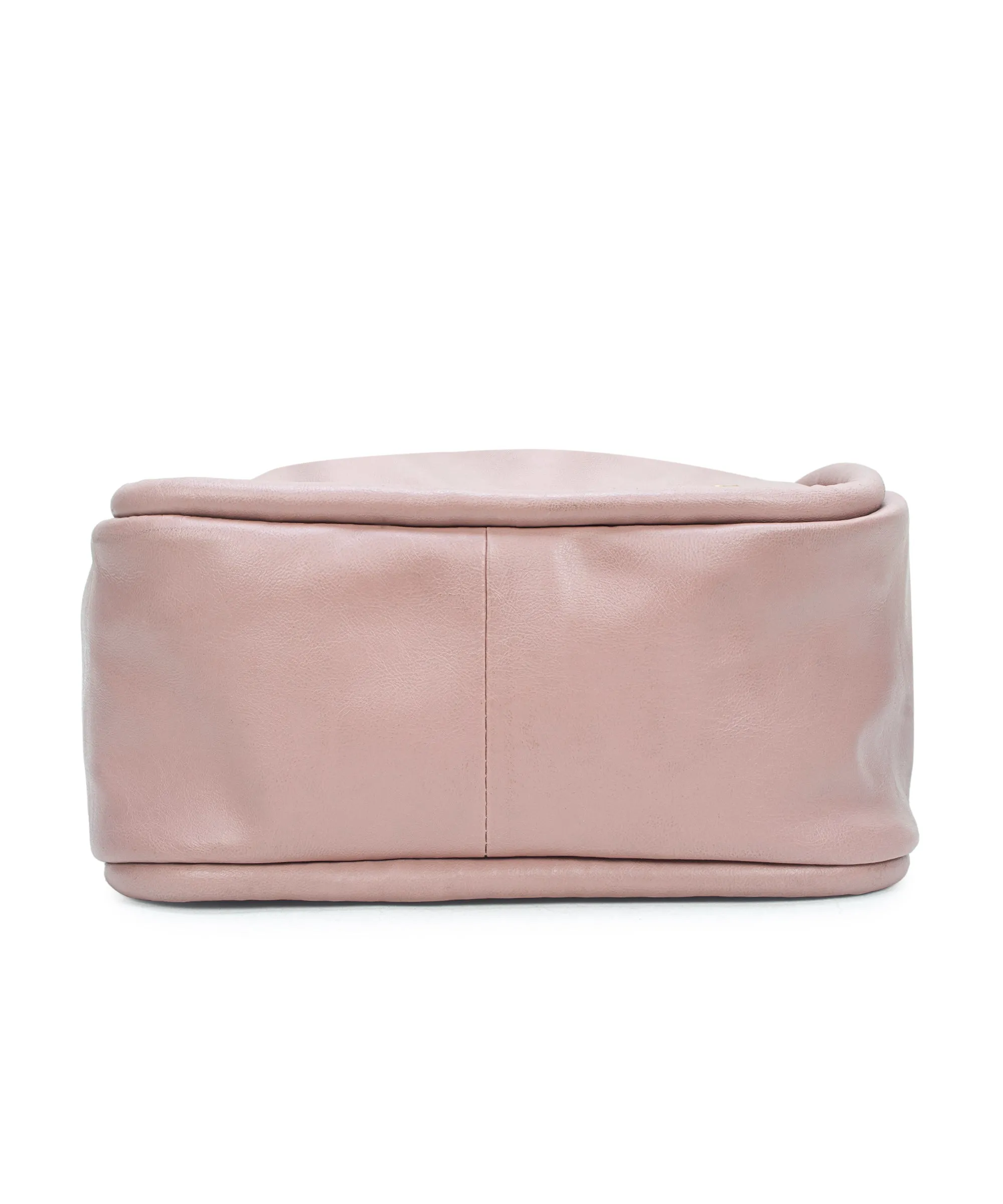 Women Pink Medium Solid Shoulder Bag with Pouch