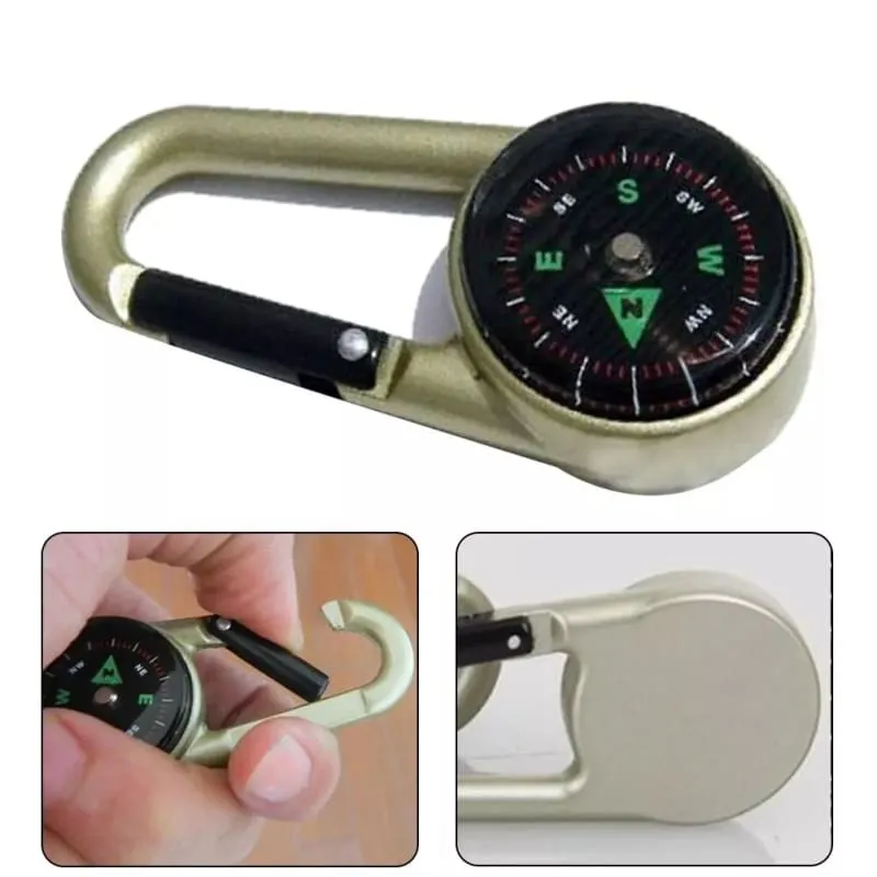 Xtreme Xccessories 3 in 1 Thermometer Caribiner Mini Compass